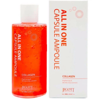 282553 "Jigott" All-In-One Collagen Capsule Ampoule Капсульная сыворотка с коллагеном 200мл 1/50