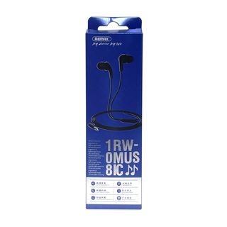 Гарнитура вставная REMAX RW-108 Wired Earphone (черная)
