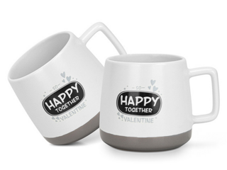 3724 FISSMAN Набор из 2-х кружек 400 мл HAPPY TOGETHER (фарфор)