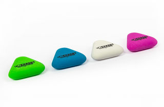 Ластик треугольный Expert Complete ассорти, 4 цвета, термопластичная резина, 3х3,5х0,4 см, 4 шт.