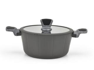 4286 FISSMAN Кастрюля STELLA 24x11,5см / 4,2л со стеклянной крышкой (алюминий)