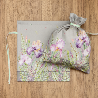 НАБОР МЕШОЧКОВ ИЗ 2-Х ШТ "ИРИСЫ" 23Х25СМ,100%ХЛОПОК,СЕРЫЙ ,ТВИЛ,ПРОПИТКА