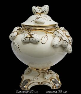 Ваза Lenardi с крышкой Lenardi 38 см в подарочной упаковке, фарфор арт. 30-156