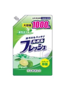 040795 "Mitsuei" Средство для мытья посуды, овощей и фруктов с ароматом лайма 1000мл (мягкая упаковка) 1/12