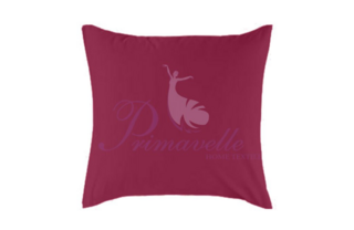 Наволочка из однотонного сатина на молнии бордо, размер 52x74