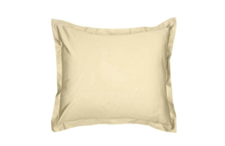 Наволочка из однотонного сатина с ушками светло-бежевая, размер 52x74