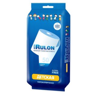 Влажная туалетная бумага Mon Rulon детская, 50 шт.