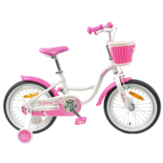 Детский велосипед Merlin 16" white/pink (алюмин)