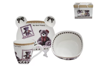 Детский набор Lenardi из 3 предметов в подарочной упаковке. Фарфор, арт. 105-040