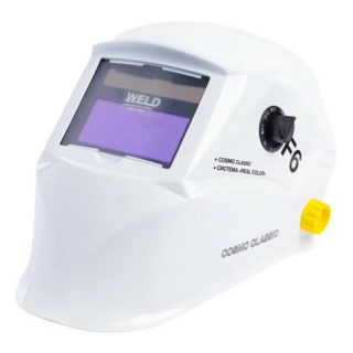 Маска сварочная COSMO CLASSIC F6 Белая 93*43 мм DIN 4/5-8/9-13 (внеш. регул) WELD NEW