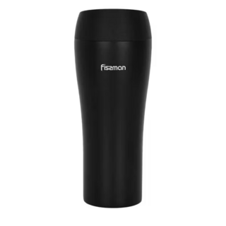 9883 FISSMAN Термокружка 420мл, цвет Черный (нерж.сталь)