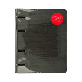 Бизнес-тетрадь А5, 120л, 175х212мм, клетка, кольца, Gentlemen N2407