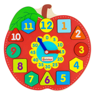 Часики Яблоко, развивающая игрушка для детей, арт. ЧС12