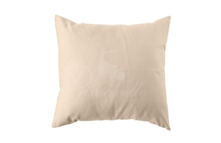 Наволочка из однотонного сатина на молнии кремовая, размер 52x74