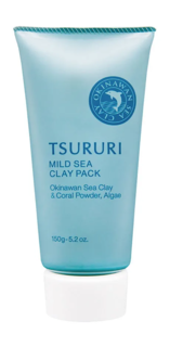 Крем-маска для лица TSURURI с белой глиной, коралловой пудрой и морскими водорослями