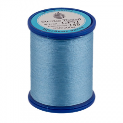 Швейные нитки (полиэстер) Sumiko Thread, 200м, цвет 145 голубой