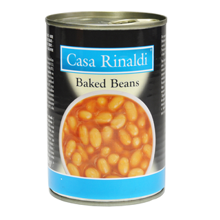 Фасоль Casa Rinaldi Тондини белая запеченная в томатном соусе, 420 гр