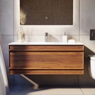 Тумба под раковину подвесная Bridget 100 Черный орех  ABR10W22S000