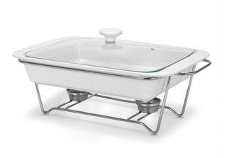 13709 FISSMAN Мармит прямоугольный PARMIGIANO 36,7x22,8x6,3см / 2,3л (фарфор)