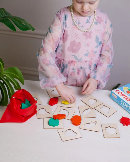 Сортер Овощи-фрукты, развивающая игрушка для детей, арт. СОР42