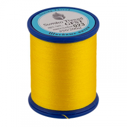 Швейные нитки (полиэстер) Sumiko Thread, 200м, цвет 023 жёлтый