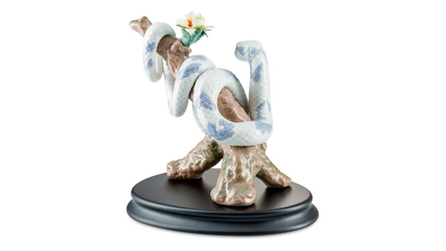 Фигурка Lladro Змея 18х19 см, фарфор, белая