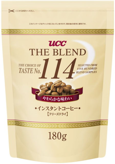 Японский растворимый кофе UCC Коллекция №114, мягкий 180г