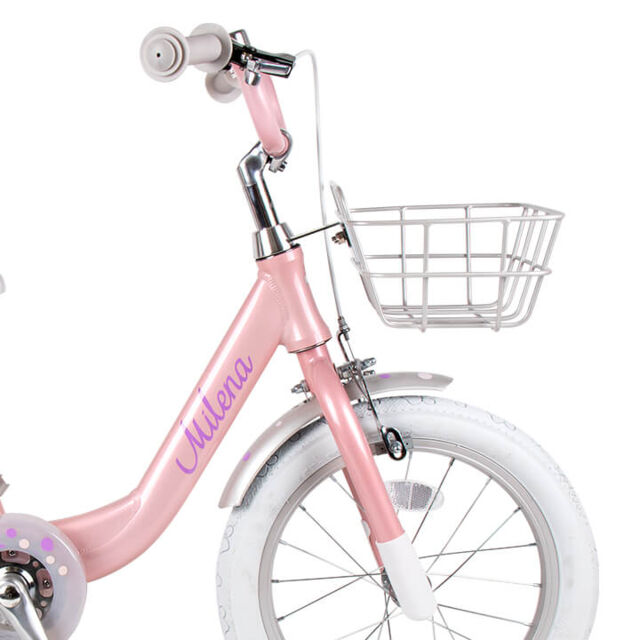 Детский велосипед Milena 16" фиолетовый (алюмин) корзина