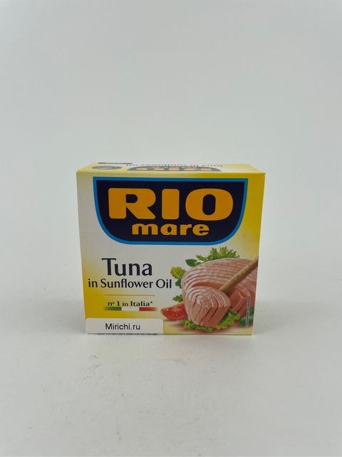 Филе тунца полосатого RIO MARE, в подсолнечном масле, 160г
