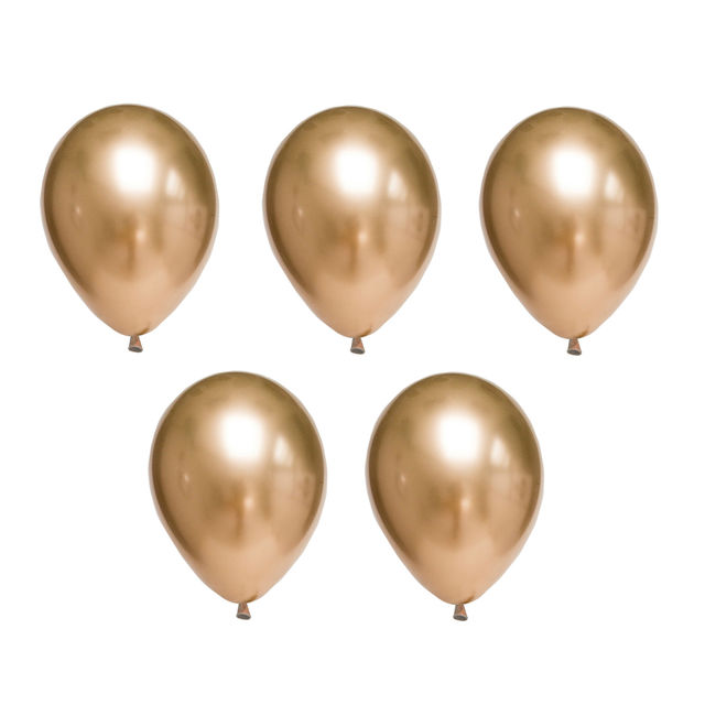 Набор воздушных шаров BOOMZEE металлик золотой, 30 см, 5 шт.