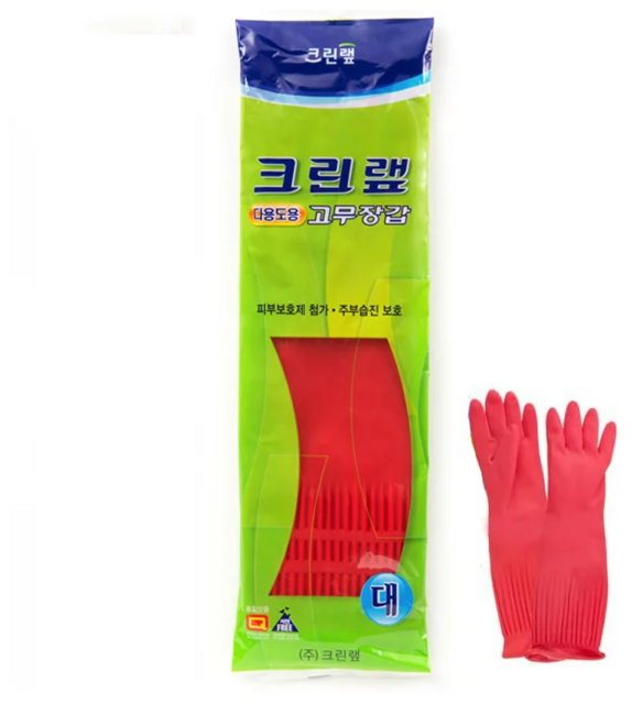 Уплотненные перчатки из натурального латекса (опудренные) красные, размер L