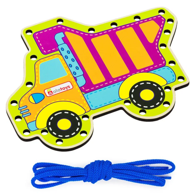 Шнуровка Грузовик, развивающая игрушка для детей, арт. ШМ02