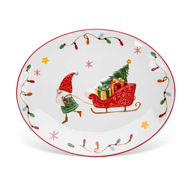 0387 FISSMAN Тарелка овальная 31х25см (доломит)