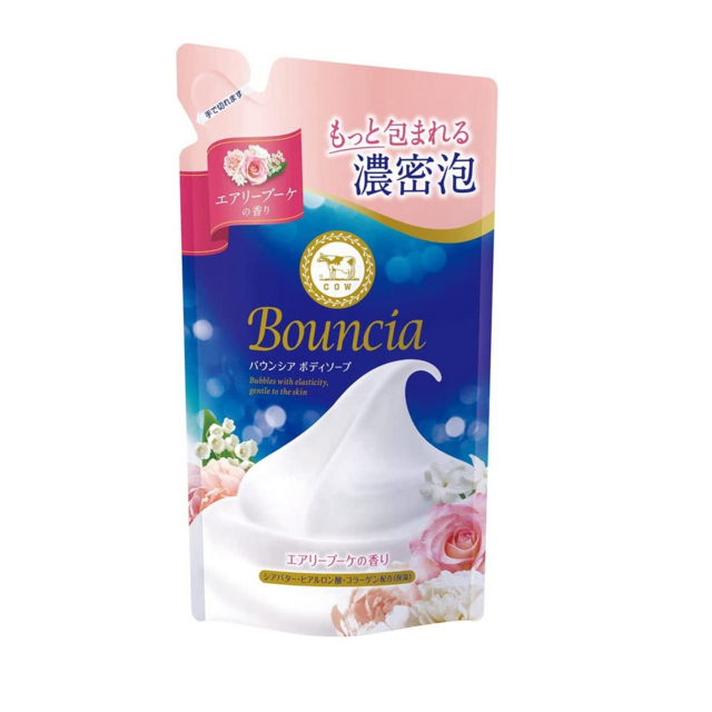 Сливочное жидкое мыло "Bouncia" для рук и тела с ароматом роскошного букета 400 мл, мягкая упаковка