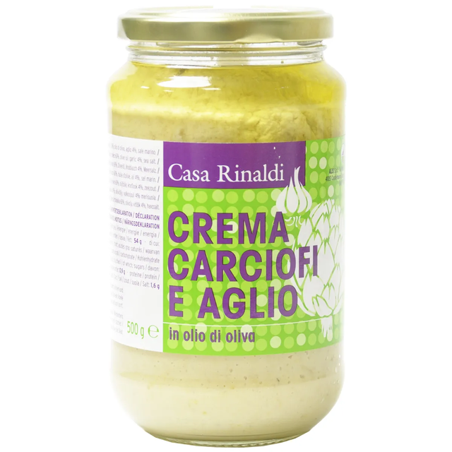 Крем-паста Casa Rinaldi из артишоков, чеснока в оливковом масле, 500 г