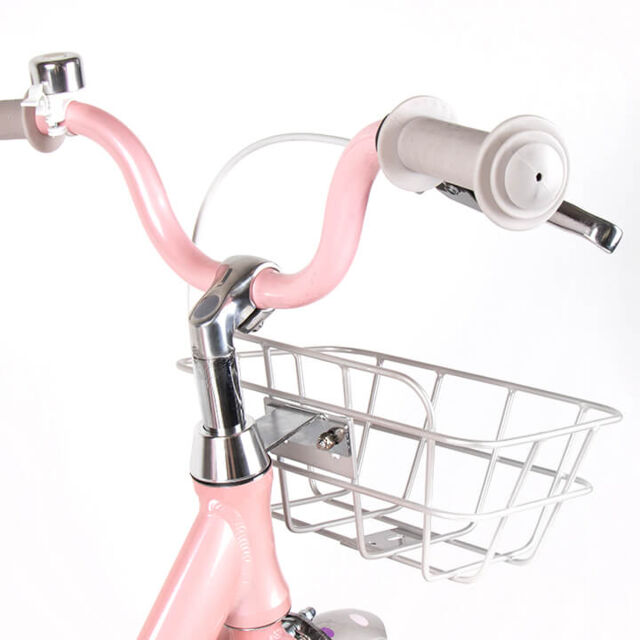 Детский велосипед Milena 20" темно-розовый  (алюмин) корзина