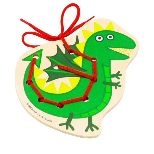 Шнуровка Динозавр, развивающая игрушка для детей, арт. ШН59