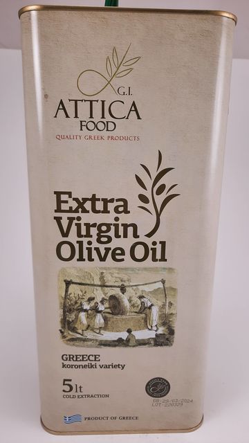 Attiсa Food оливковое масло Extra Virgin c п/o Пелопоннес 5л жесть