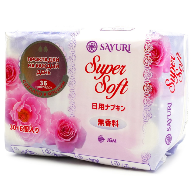 Ежедневные гигиенические прокладки Sayuri Super Soft, 15 см, 36 шт (DNSS01)