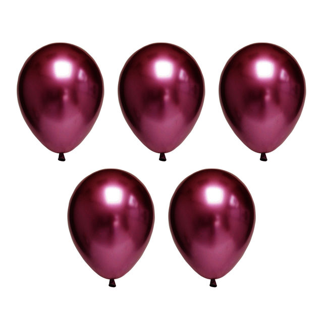 Набор воздушных шаров BOOMZEE металлик красный, 30 см, 5 шт.