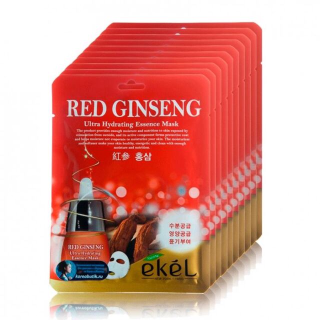 270118 "Ekel" Mask Pack Red Ginseng Маска для лица с экстрактом красного женьшеня 25мл 1/600