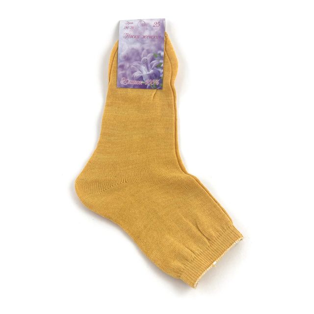 Женские носки, размер 25, желтые