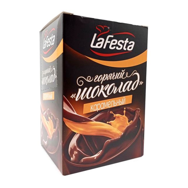 Горячий шоколад La Festa, Карамель, 10 пакетиков