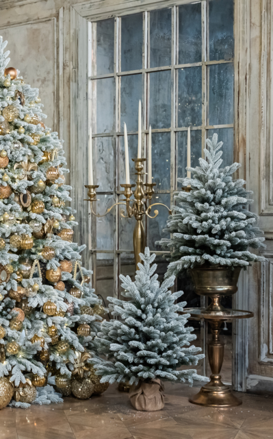 Ель искусственная Max Christmas настольная Версальская заснеженная, 0,7 м