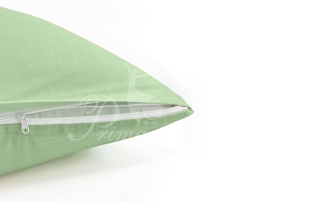 Наволочка хлопковая зеленая, размер 52x74