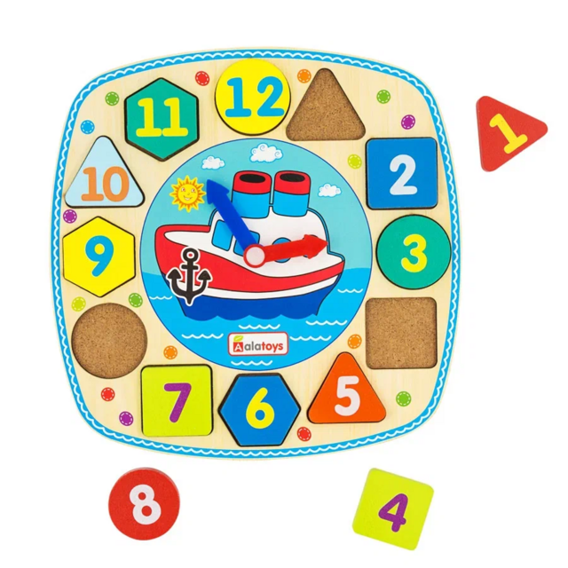 Часики Кораблик, развивающая игрушка для детей, арт. ЧС06