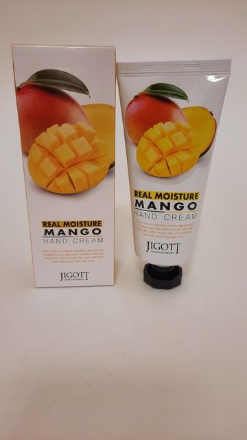 Крем для рук Jigott Real Moisture Mango Hand Cream Увлажняющий с экстрактом манго, 100 мл
