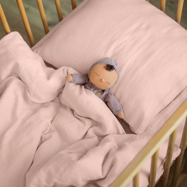 Муслиновое постельное белье LUKNO для малышей, морозное утро, 3 предмета