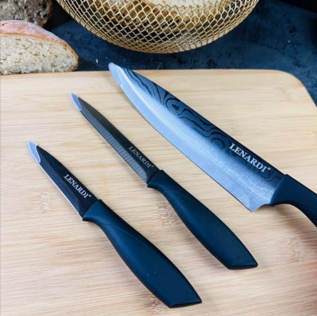 Набор ножей Lenardi, нержавеющая сталь, 3 предмета, в подарочной упаковке, арт. 196-020