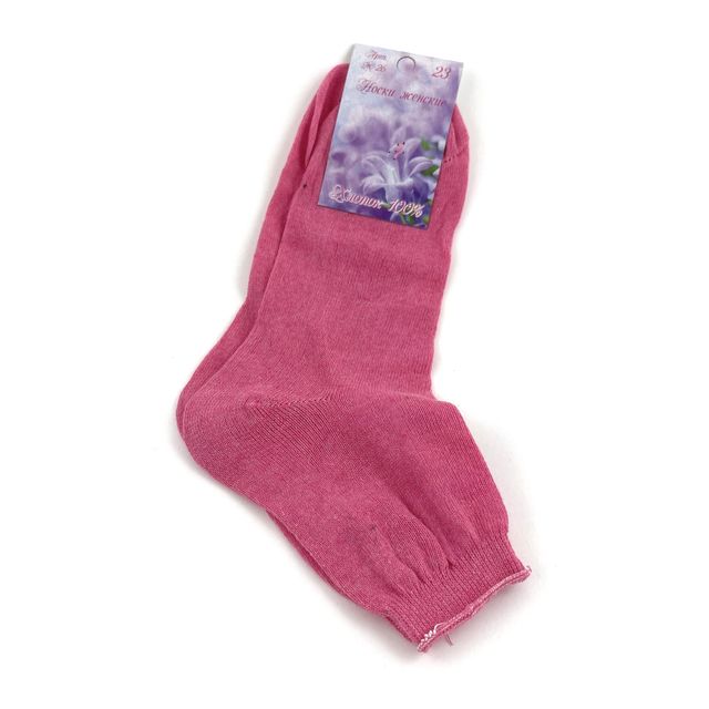 Женские носки, размер 25, темно розовый